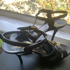 Saint Laurent tribute black platform sandals